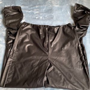 Black Faux leather leggings